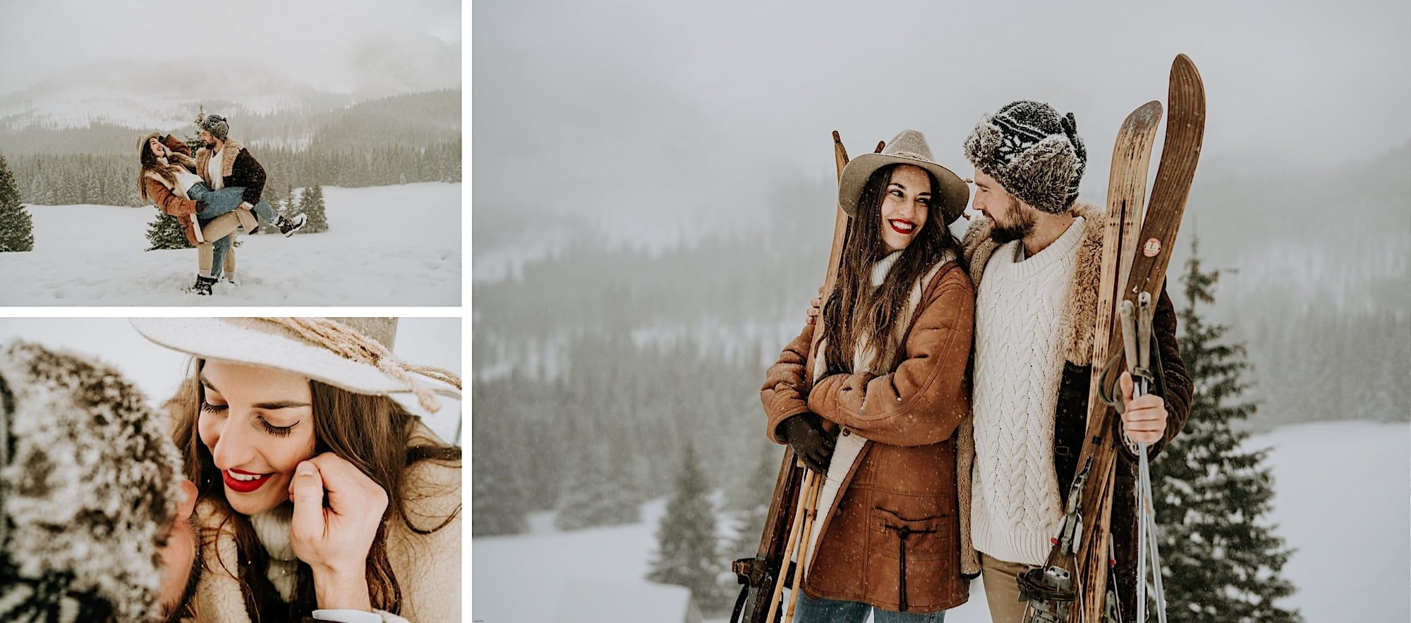 Sesja narzeczeńska zimą